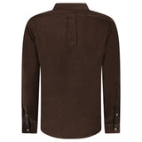Polo Ralph Lauren Button-Down Collar Logo-Embroidered Cotton-Corduroy Shirt in Brown