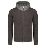 Gran Sasso Knitted Hybrid Zip Jacket in Grey