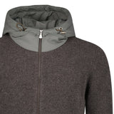 Gran Sasso Knitted Hybrid Zip Jacket in Grey
