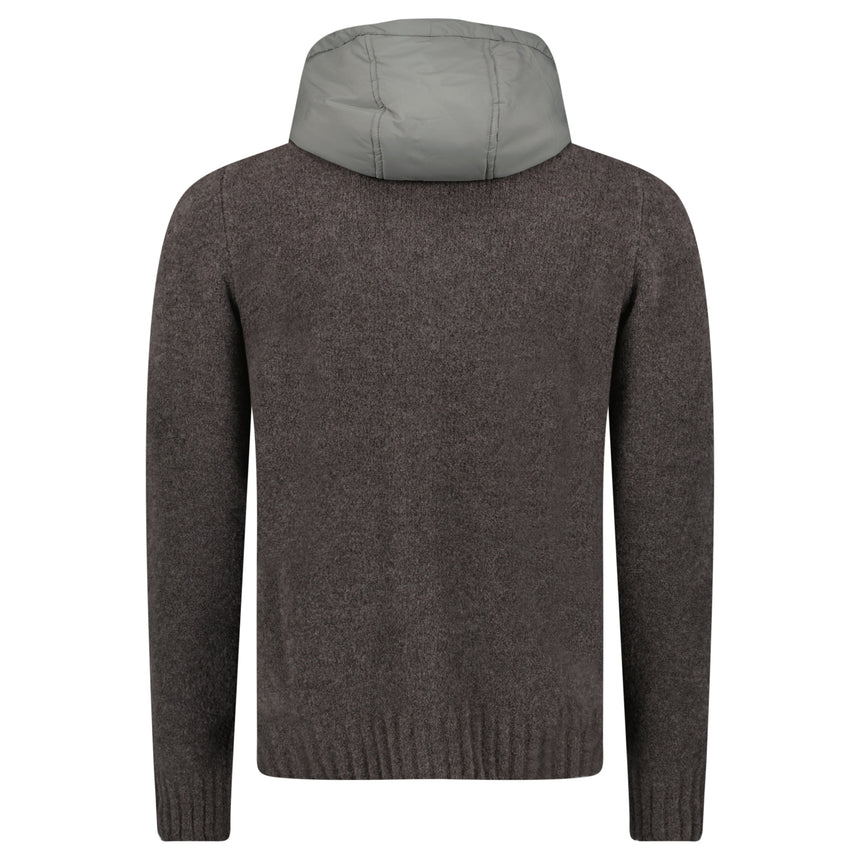 Gran Sasso Knitted Hybrid Zip Jacket in Grey
