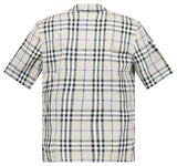 Burberry Elio Check Short-Sleeved Cotton Shirt in Lichen