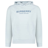 Burberry Kendall Logo Print Hoodie in Arctic Blue