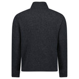 Moncler Padded Wool Knit Cardigan Jacket in Dark Grey