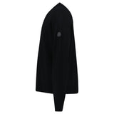 Moncler Wool and Cashmere Crew Neck Jumper in Black