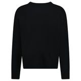 Moncler Wool and Cashmere Crew Neck Jumper in Black