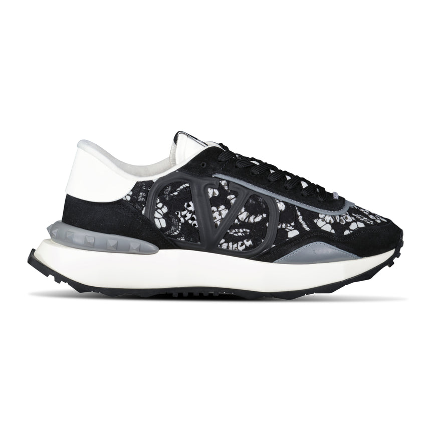 Valentino Garavani Mesh Lace Runner Trainers Black & White