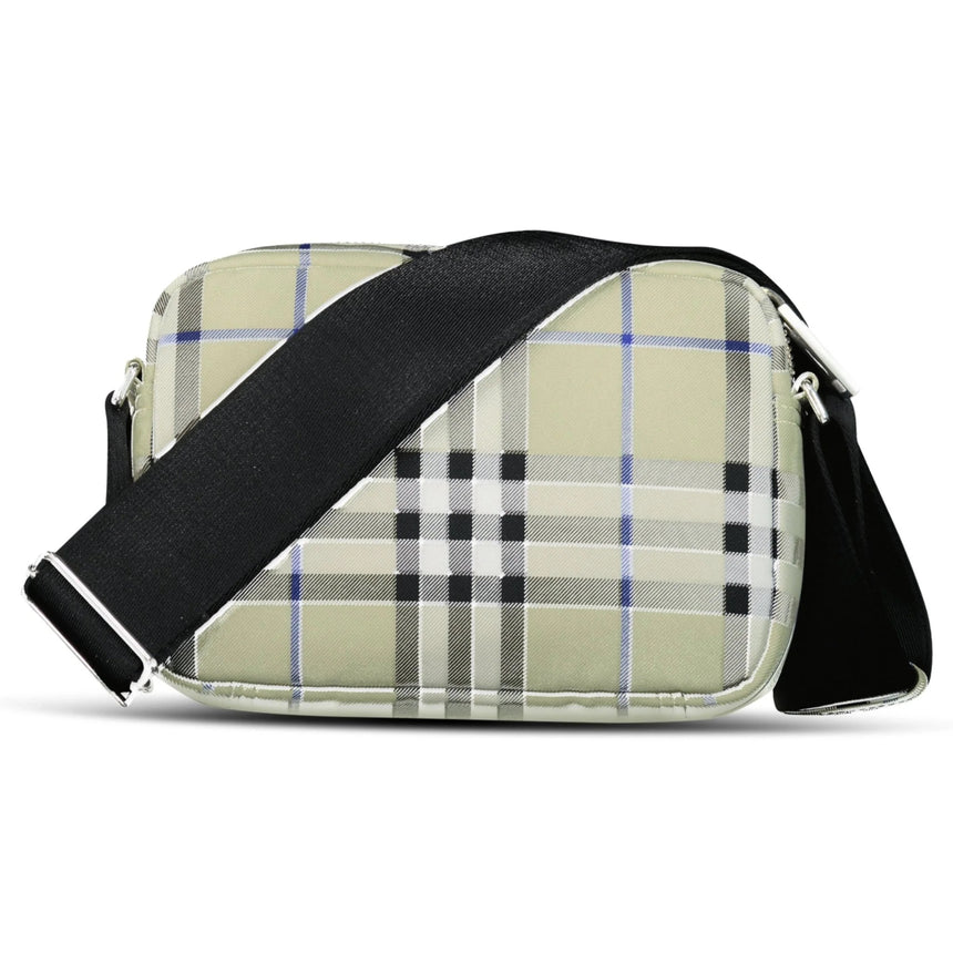 Burberry Warner Check Crossbody Bag in Lichen