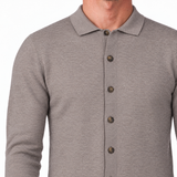 Gran Sasso Wool Knitted Cardigan in Brown