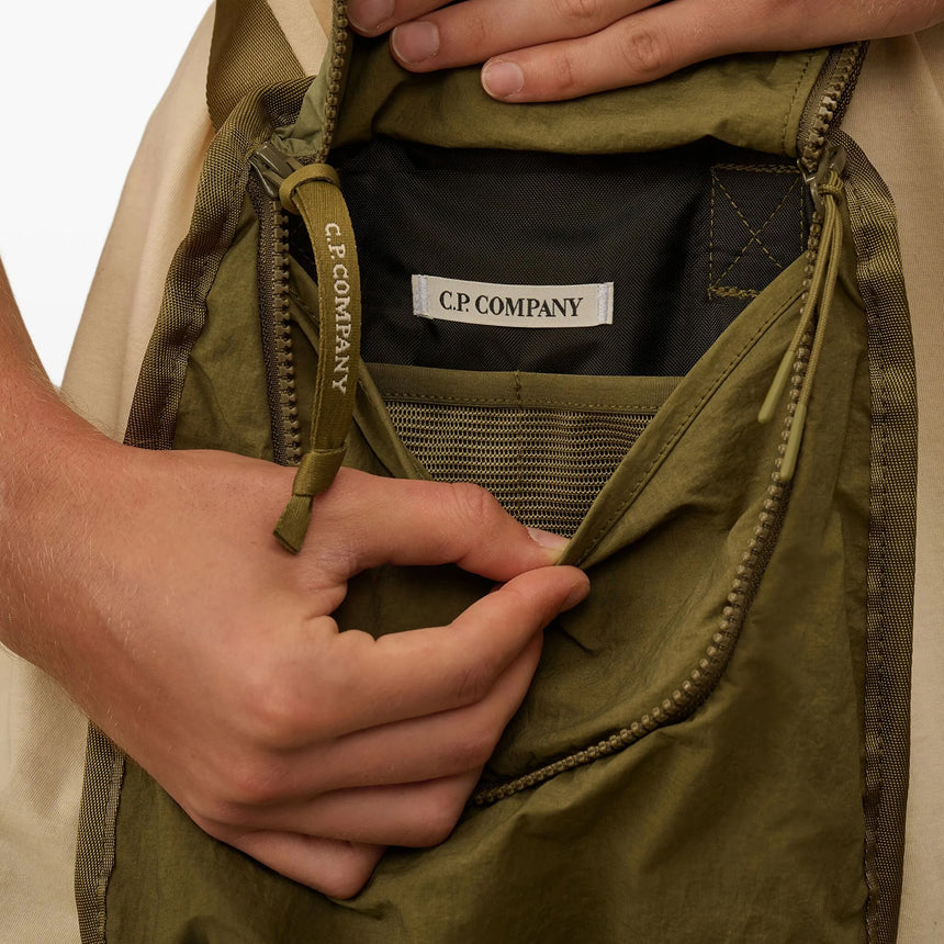 CP Company Plain Paper Touch Messenger Bag Military Green
