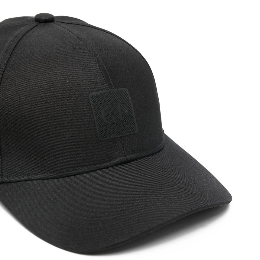 CP Company Metropolis Series Polyester Twill Logo Cap Black