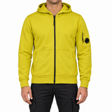 CP Company Light Fleece Zip Hooded Lens Sweatshirt in Antique Moss Green