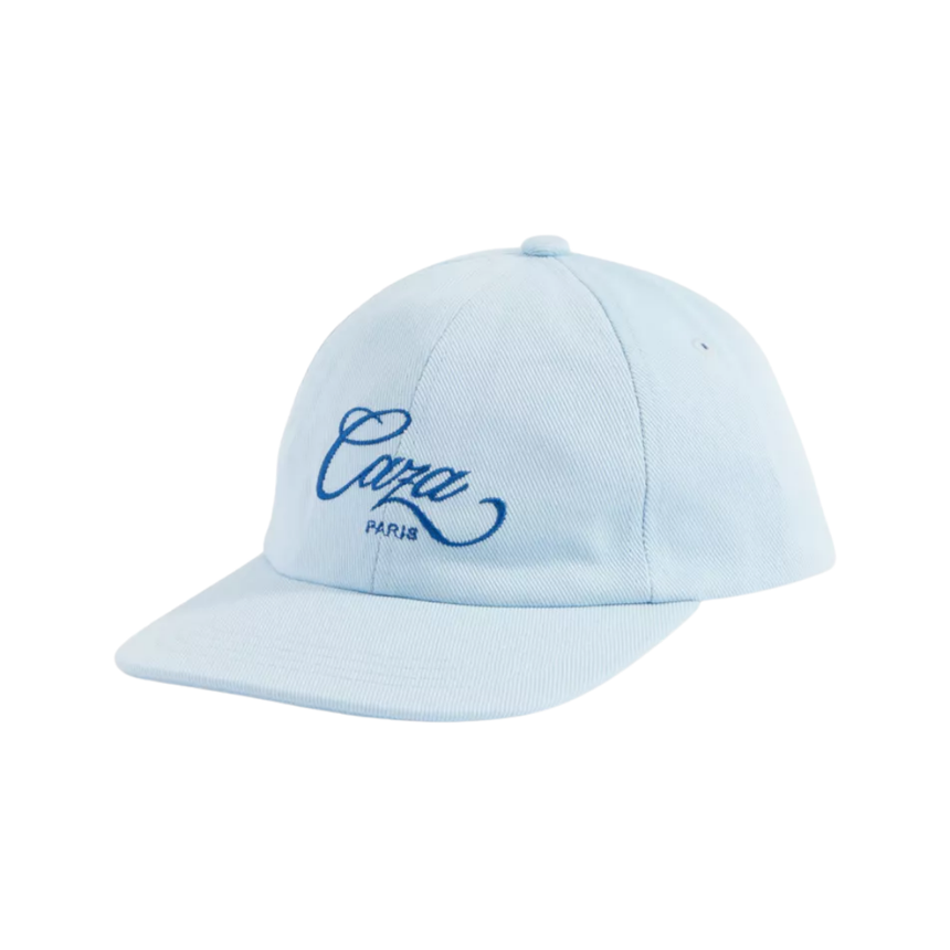 Casablanca Caza Text-Embroidered Cotton Baseball Cap in Light Blue