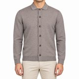 Gran Sasso Wool Knitted Cardigan in Brown