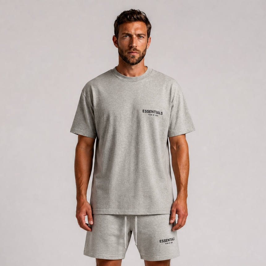 Essentials x Fear Of God Summer Set Dark Oatmeal Grey