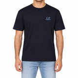 CP Company 30/1 Jersey Short Sleeve Logo T-Shirt in Navy