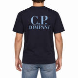 CP Company 30/1 Jersey Short Sleeve Logo T-Shirt in Navy
