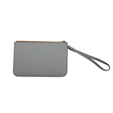 Burberry New Peyton Leather Clutch Bag in Grey