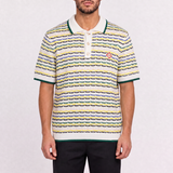 Casablanca Short Sleeve Polo Shirt in Multi Colour