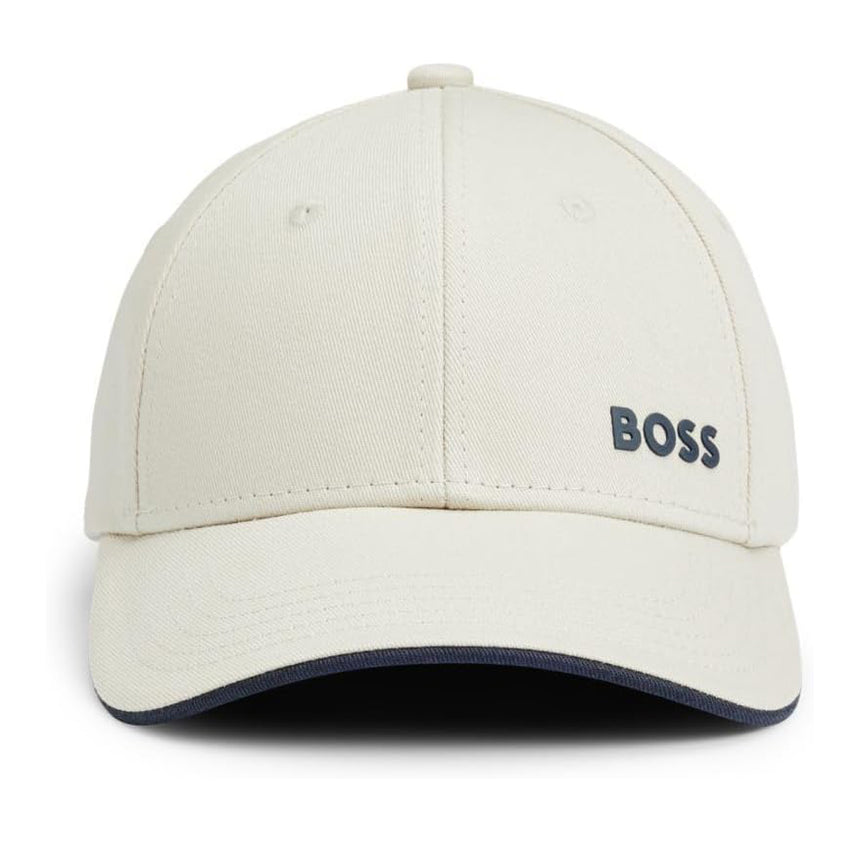 Boss Logo Embossed Cap Open White