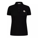 Moncler Logo Badge Polo Shirt in Black