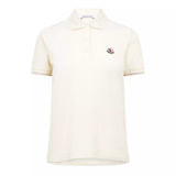 Moncler Logo Badge Polo Shirt in White