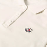 Moncler Logo Badge Polo Shirt in White