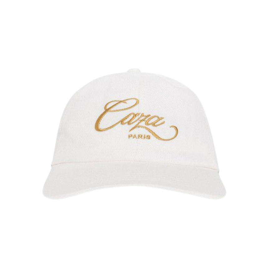 Casablanca Caza Text-Embroidered Cotton Baseball Cap in White