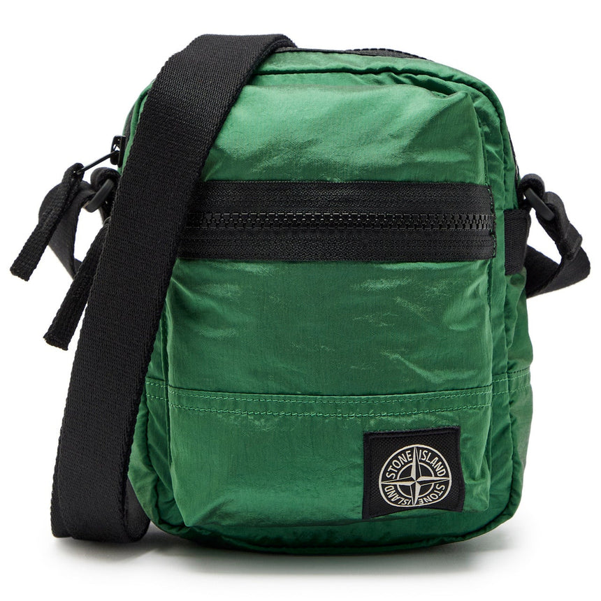 Stone Island Coated Nylon Metal in ECONYL® Crossbody Bag in Malachite Green