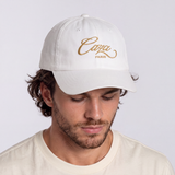 Casablanca Caza Text-Embroidered Cotton Baseball Cap in White