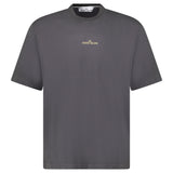 Stone Island Bleeding Numbers Compass Print T-Shirt Grey