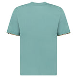 Burberry 'Ellison' Organic Cotton Check Sleeve Seaspray Green