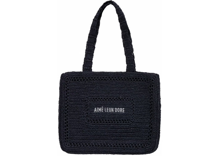 Aimé Leon Dore Crochet Tote Bag in Navy