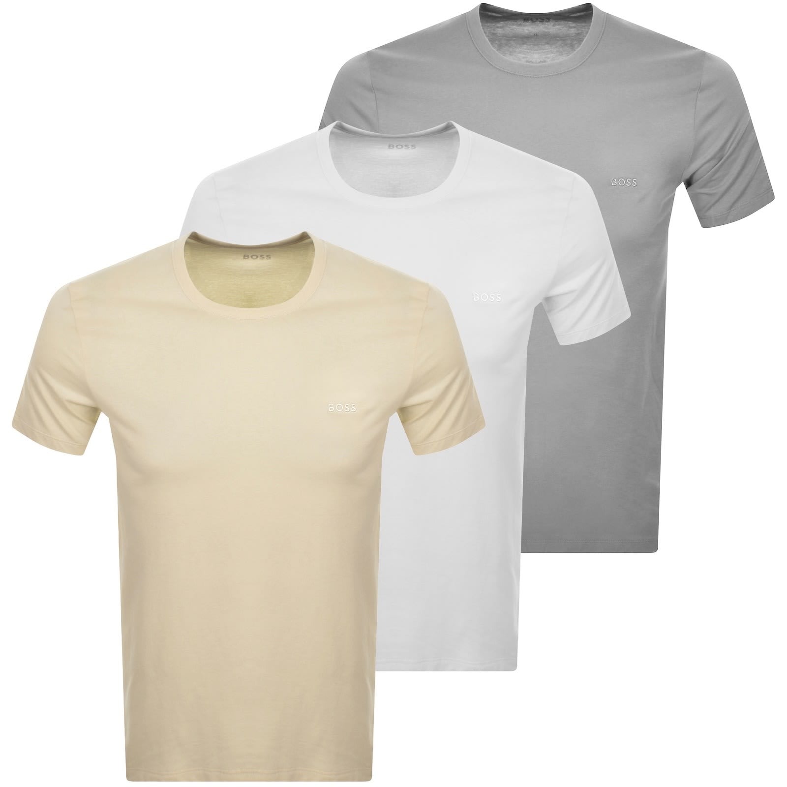 Color variation of Boss Classic 3 Pack T-Shirt White/Grey/Beige