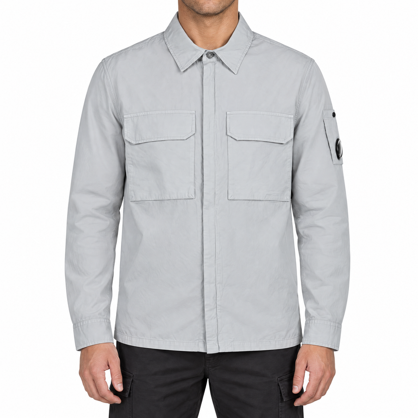 CP Company Gabardine Overshirt in Shadow Grey