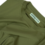 Plain Label Mercerized Cotton T-Shirt Khaki