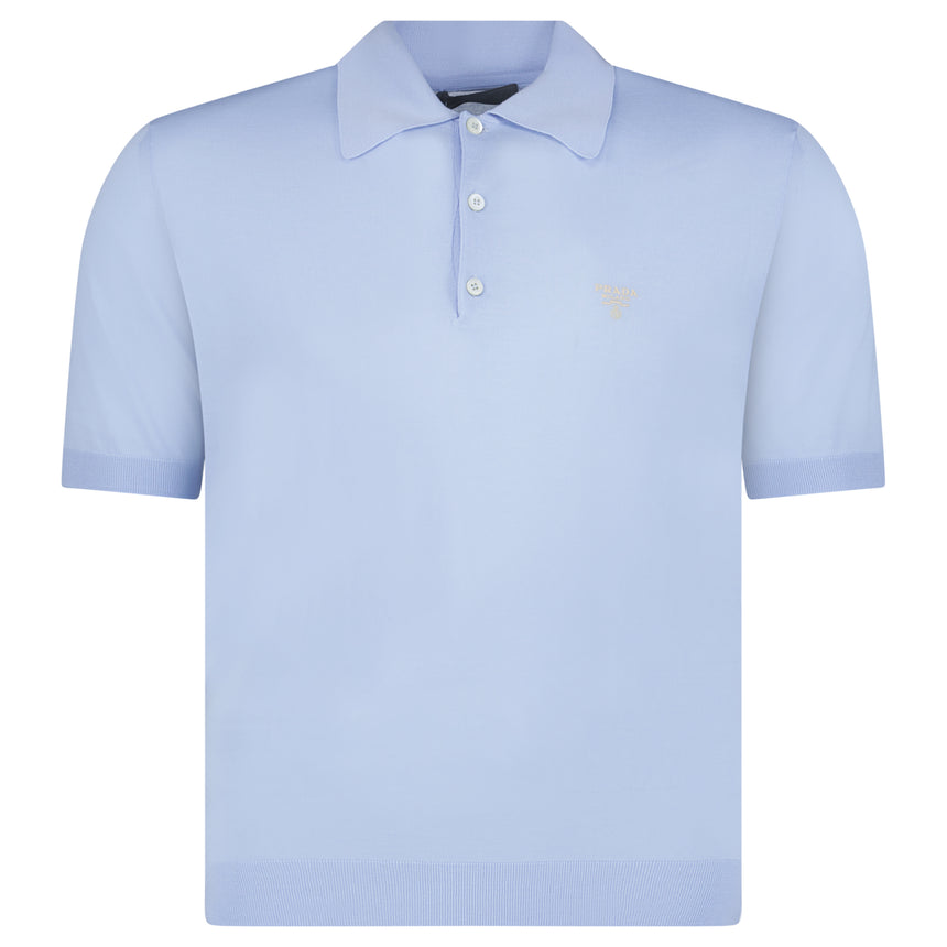 Prada Fine Wool Polo Shirt in Blue