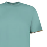 Burberry 'Ellison' Organic Cotton Check Sleeve Seaspray Green