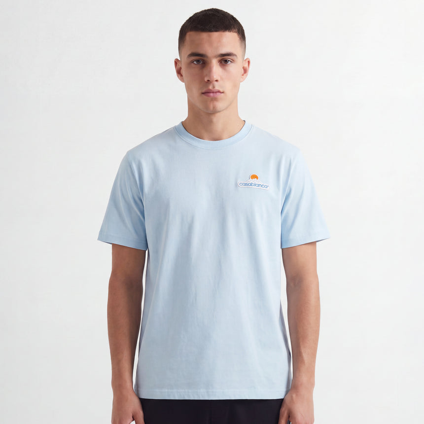 Casablanca Montagne Patch T-Shirt in Light Blue