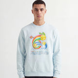 Casablanca Manga Tennis Ball Sweatshirt in Light Blue