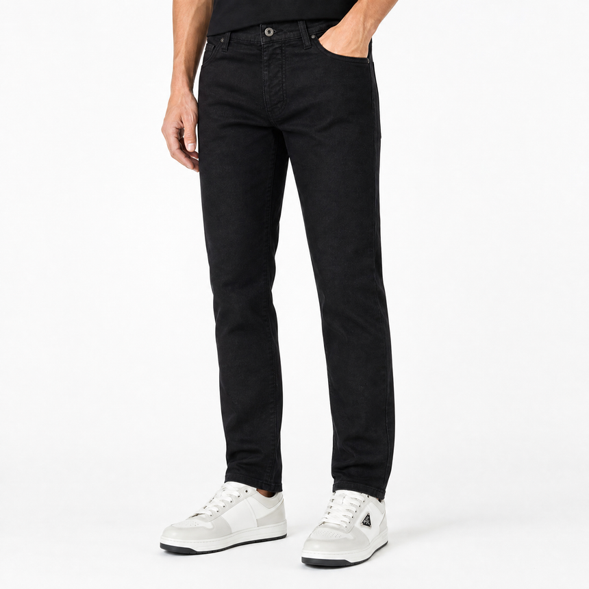 Emporio Armani J21 Regular Fit Jeans in Washed Black