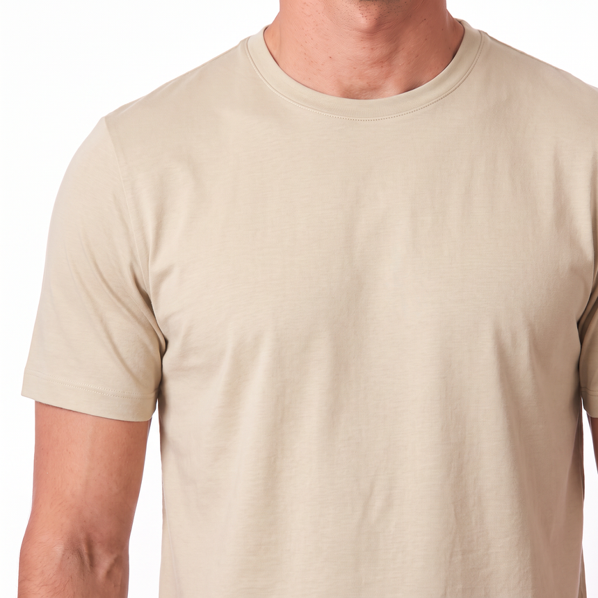 Gran Sasso Pure Cotton T-Shirt in Beige
