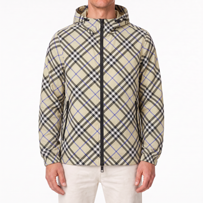 Burberry Stanford Check Jacket in Lichen