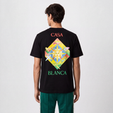 Casablanca Les Éléments Printed Cotton T-Shirt in Black