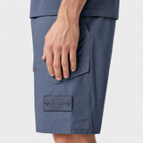 Stone Island All-Weather Cotton Canvas Ghost Cargo Shorts in Slate Blue