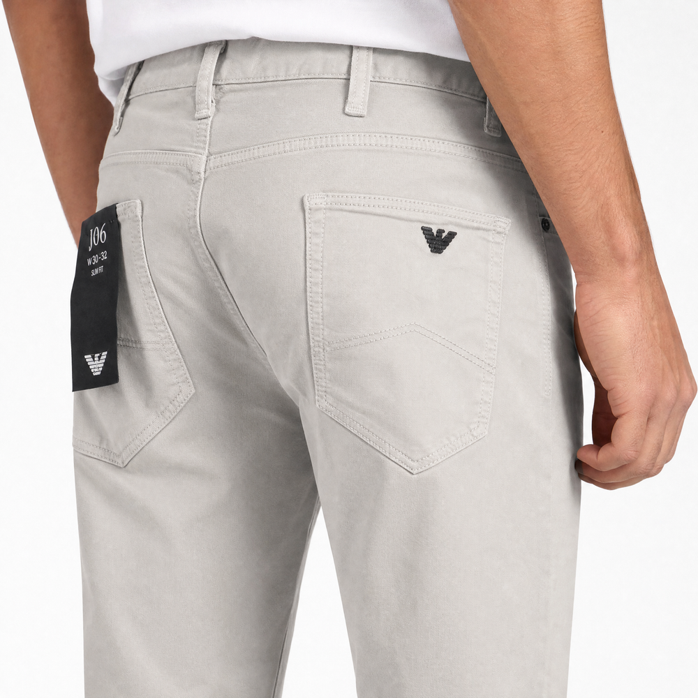 Emporio Armani J06 Slim Fit Jeans in Light Grey