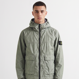 Stone Island Membrana 3L TC Hooded Jacket in Sage Green