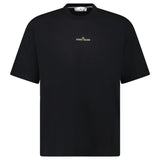Stone Island Bleeding Numbers Compass Print T-Shirt Black