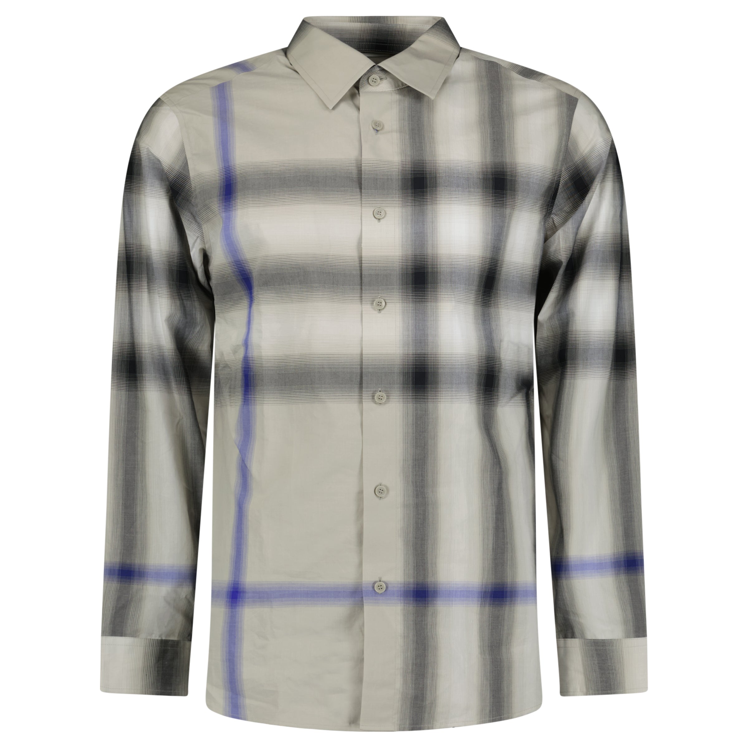 Color variation of Burberry Claverdon Maxi Check Cotton Shirt in Lichen