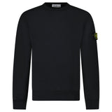 Stone Island Badge Cotton Logo Sweatshirt Black