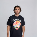 Casablanca Mushroom Emblem Short Sleeve T‑Shirt in Black